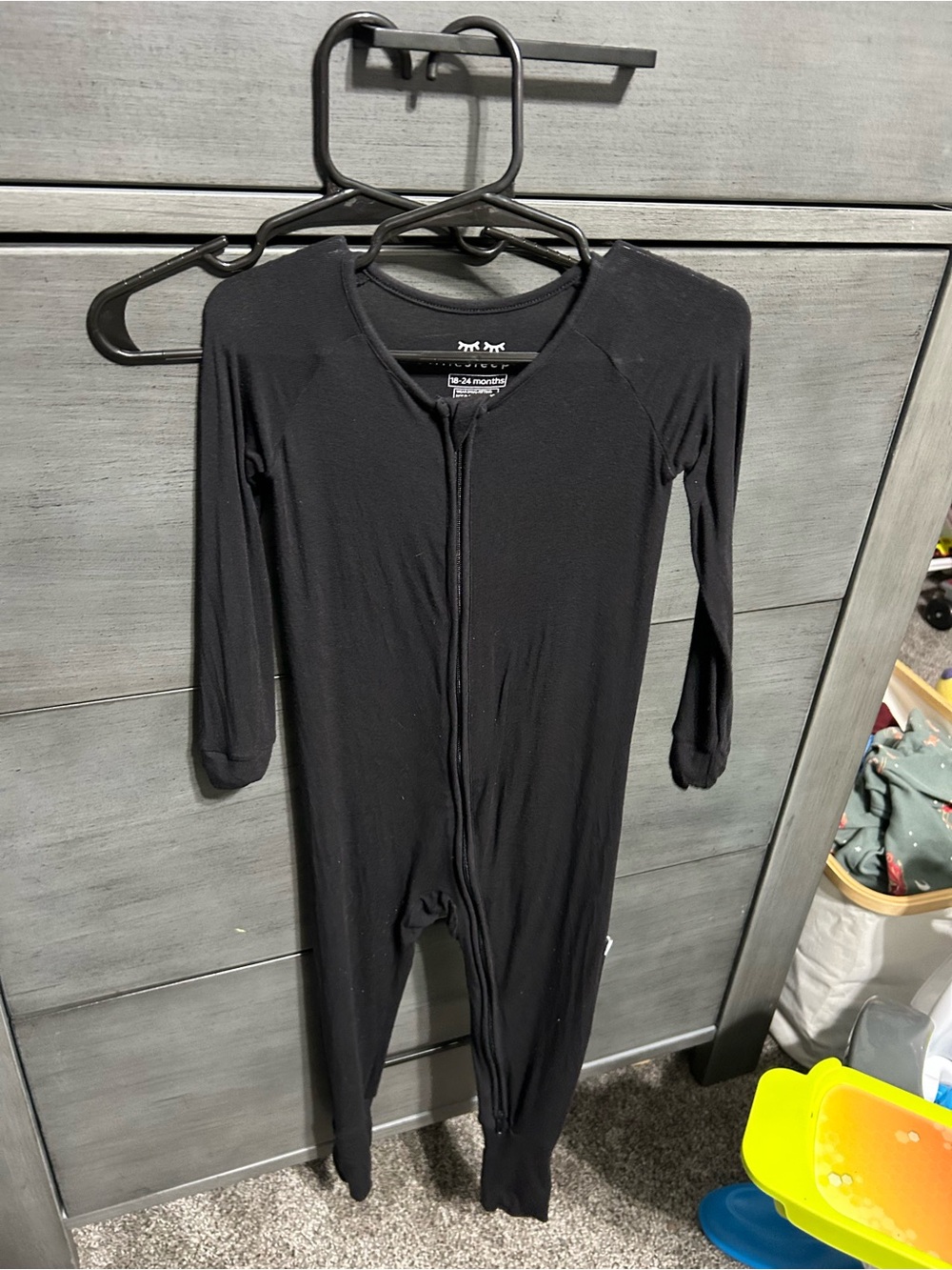 Little Sleepies Black Long-Sleeve Footie One-Piece